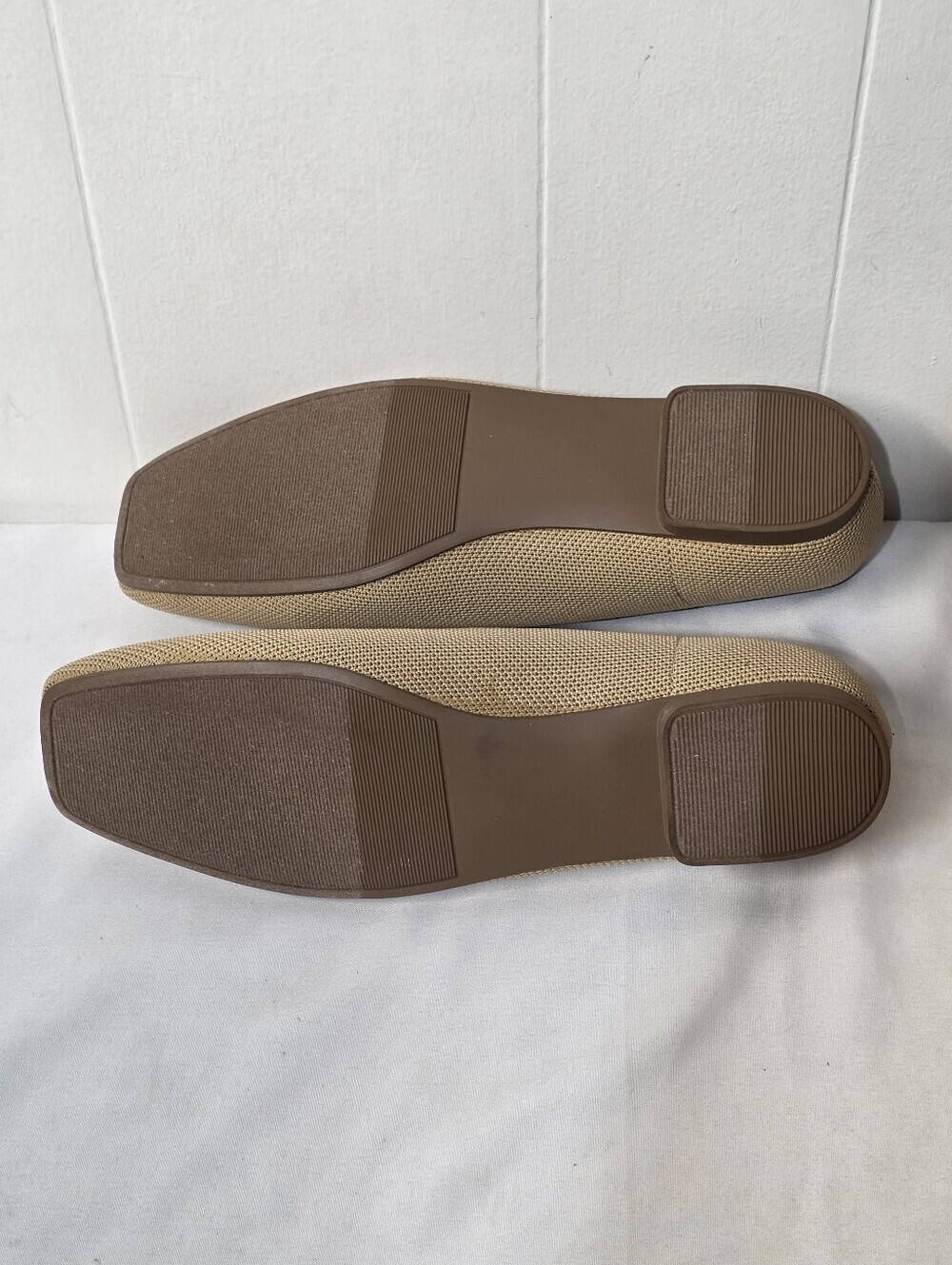 croft & barrow Romina Taupe Comfort Knit Square Toe Mary Jane Flats Size 9.5 - Picture 8 of 12